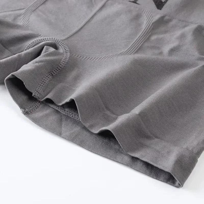 Boxer pour hommes, 5 pièces, sous-vêtements respirants à haute élasticité, short extensible en coton doux, culotte confortable de couleur unie