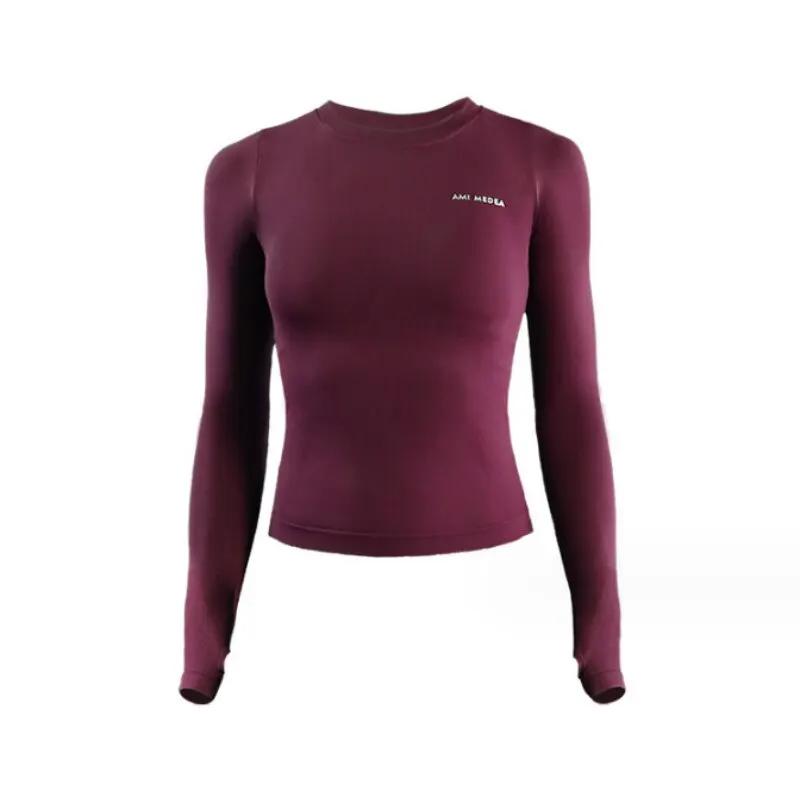 Chemise de yoga manches longues pour femmes - Top fitness respirant et confortable pour le sport
