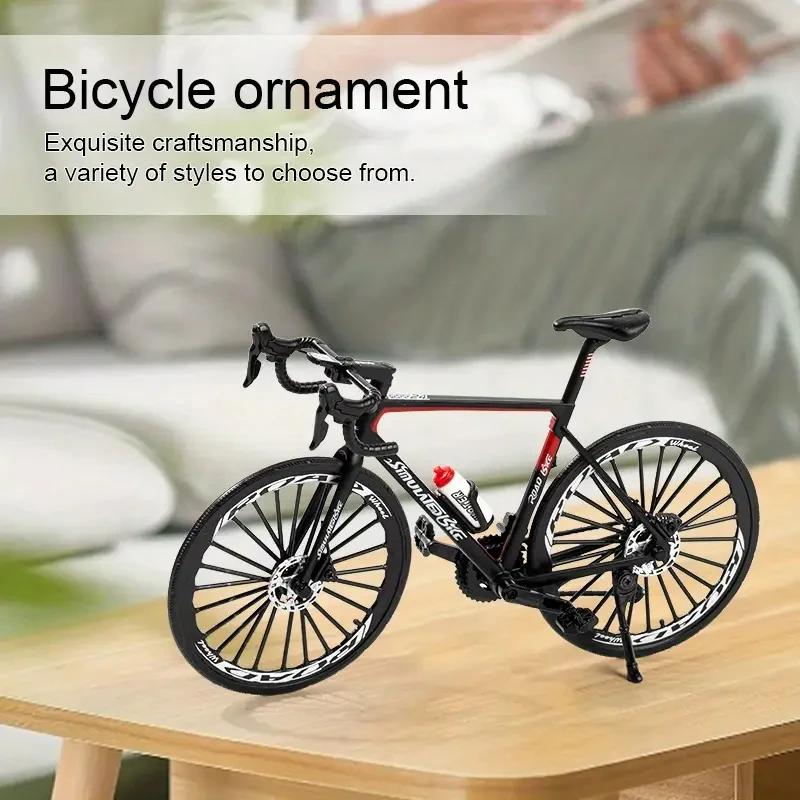 Modèle de VTT en métal Vintage, mini jouet de vélo classique en alliage de bureau, modèle de doigt moulé sous pression, décoration de la maison