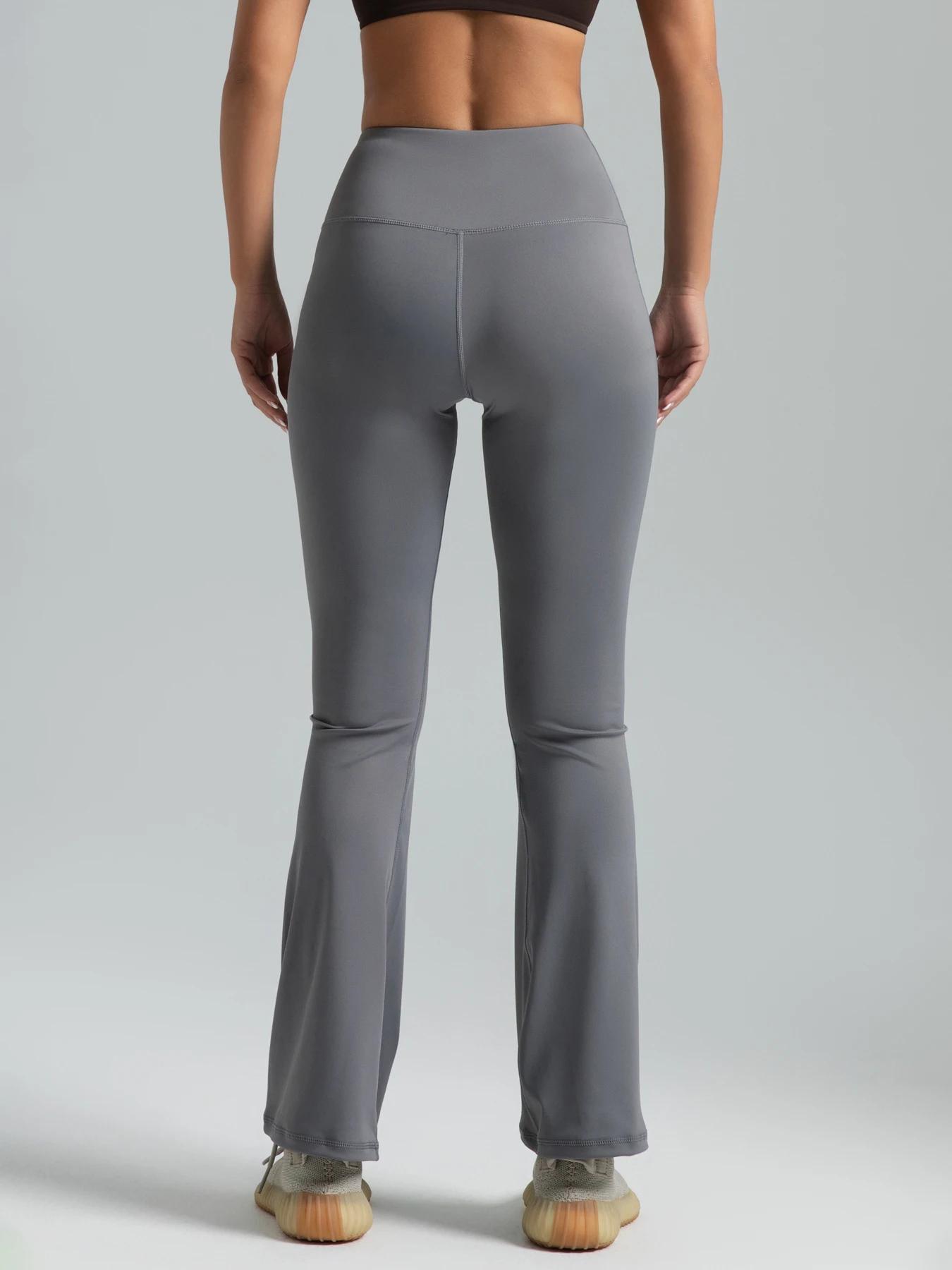 Pantalon yoga bootcut femme taille haute - Leggings évasés confortables pour entraînement et quotidien