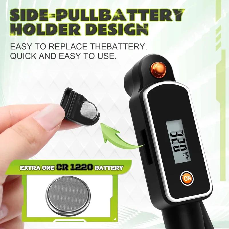 Pompe à air manuelle pour vélo BUCKLOS, gonfleur de pneus de vélo portable, pompe à air pour amortisseur arrière de vélo avec manomètre numérique, pompe à air pour fourche de vélo
