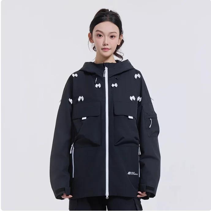 Vêtements de ski coupe-vent imperméables pour femmes, veste résistante à l'usure, simple planche, double planche, mignon, doux, haute expérience