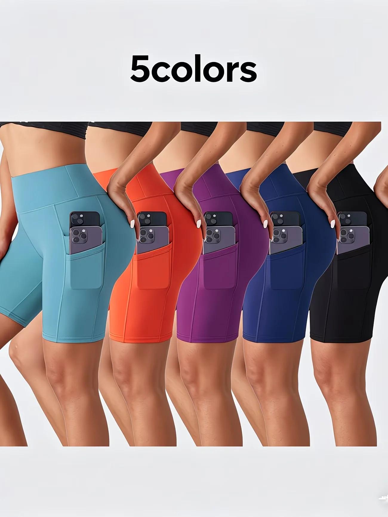 Short de yoga skinny avec poches latérales pour femme