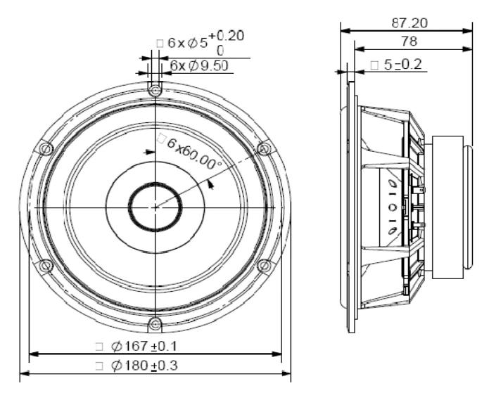 1 pièce originale sans égal P 830875 /P 830883 Pilote de haut-parleur Midwoofer 6.5 pouces
