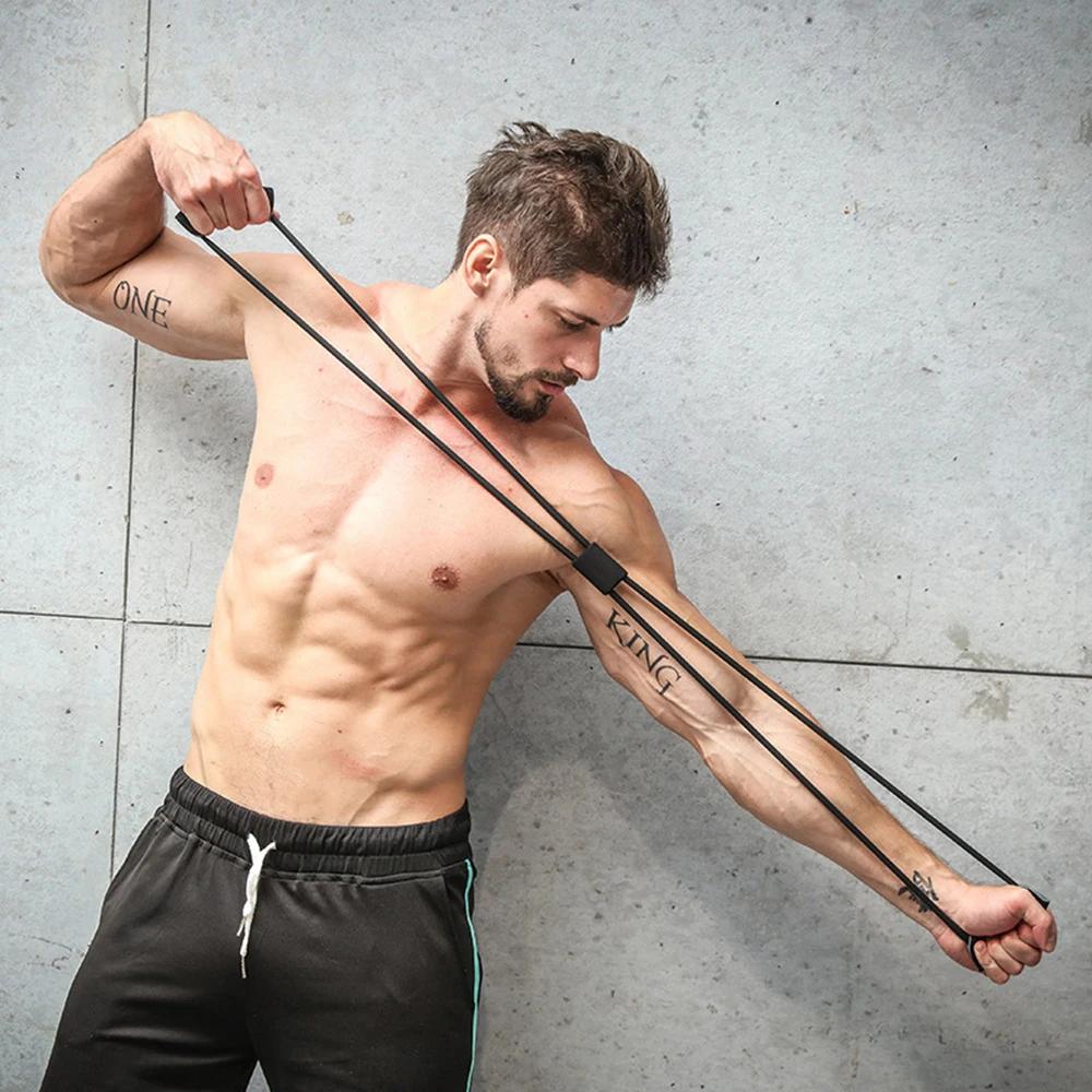 Bandes de résistance de Yoga, bande élastique, extracteur d'exercices de sport, extenseur de poitrine en forme de 8 pour la musculation, équipement de Fitness à domicile