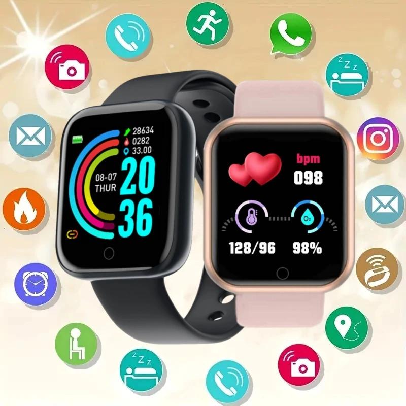 Montre connectée pour femmes et hommes, montre-bracelet Bluetooth, lecteur de musique, Fitness, Sport, moniteur de sommeil, montres numériques