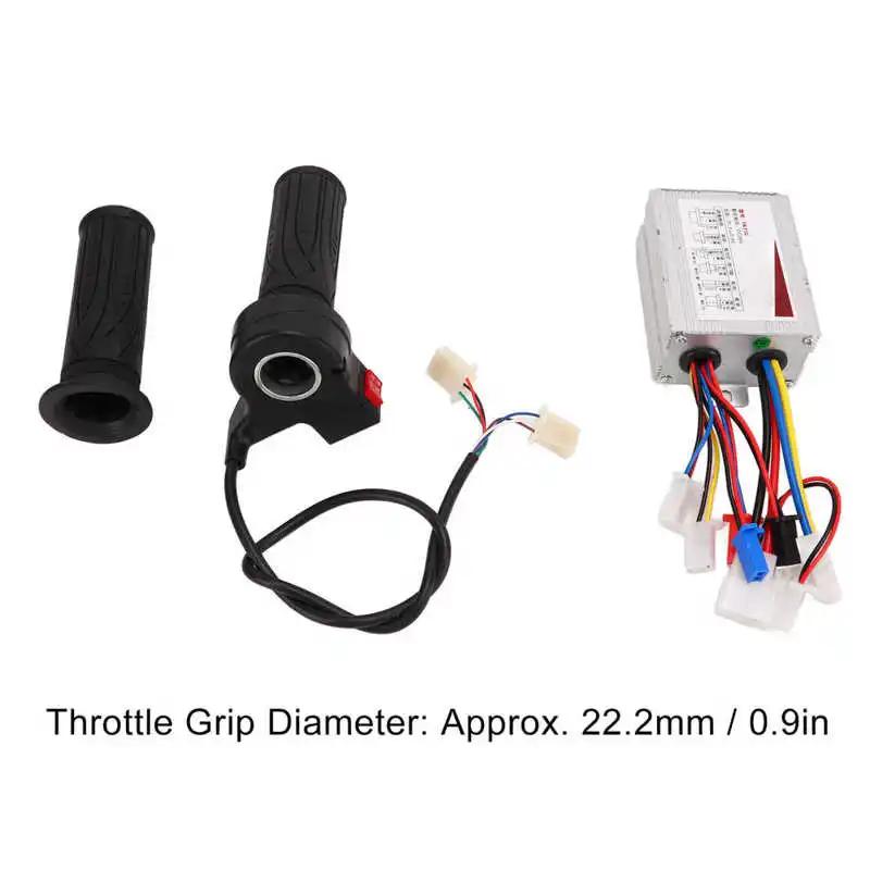Contrôleur de moteur de vélo électrique 12V/24V/36V 500W brossé et 3 poignées d'accélérateur pour vélos et Tricycles électriques