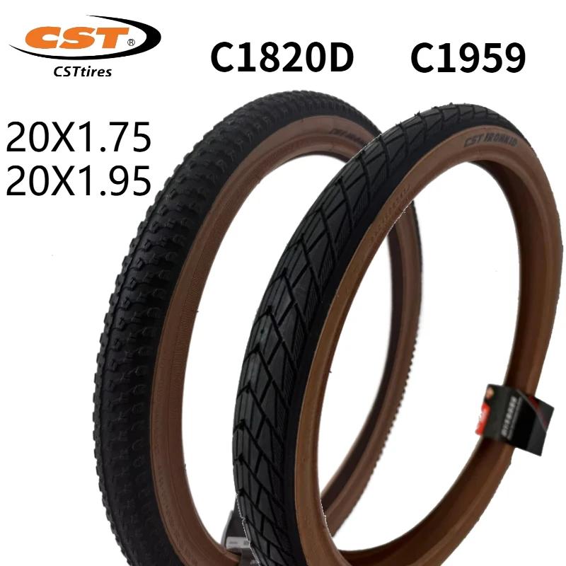 Pneus de vélo pliants rétro marron, bord de peau, 20 pouces, 406, 20X1.75, 20X1.95, C1820D, C1959