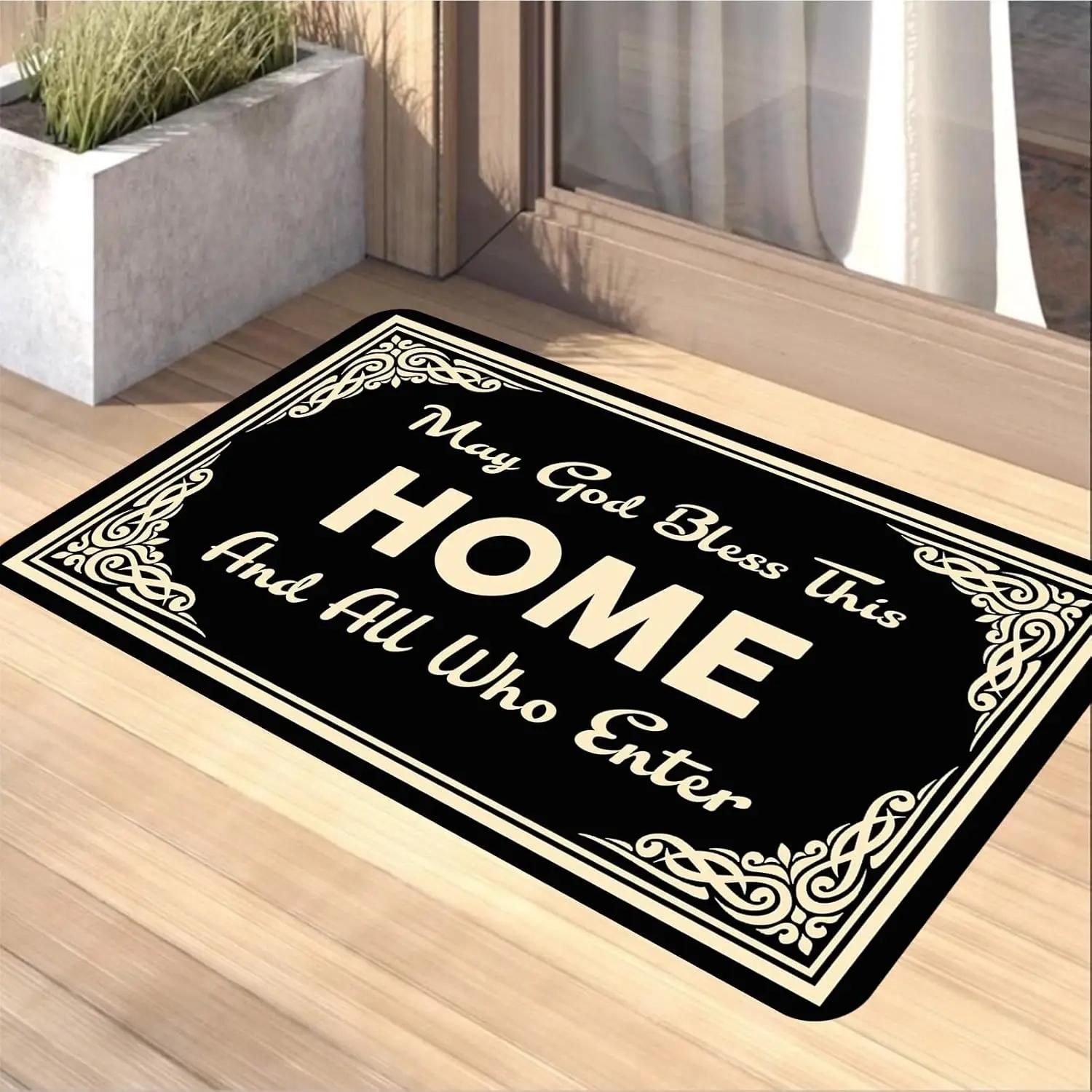 Tapis de Bienvenue Extérieur Antidérapant en Caoutchouc Robuste pour Entrée Maison Garage Cuisine Occasions Spéciales