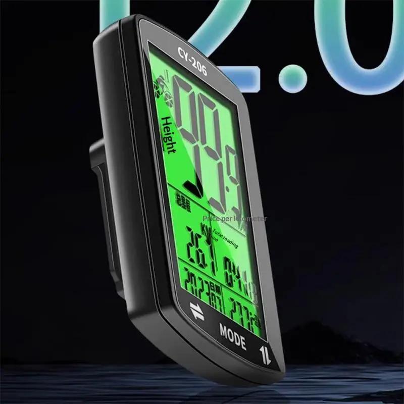 Compteur de vitesse GPS pour vélo, ordinateur de vélo, compteur de vitesse GPS étanche, odomètre de vélo 2,4 pouces ▪