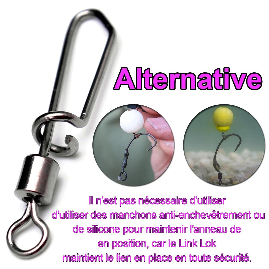 Pêche Snap pivotant 10 ~ 100 pièces lien secré Lok roulant émerillons leurres connexion
