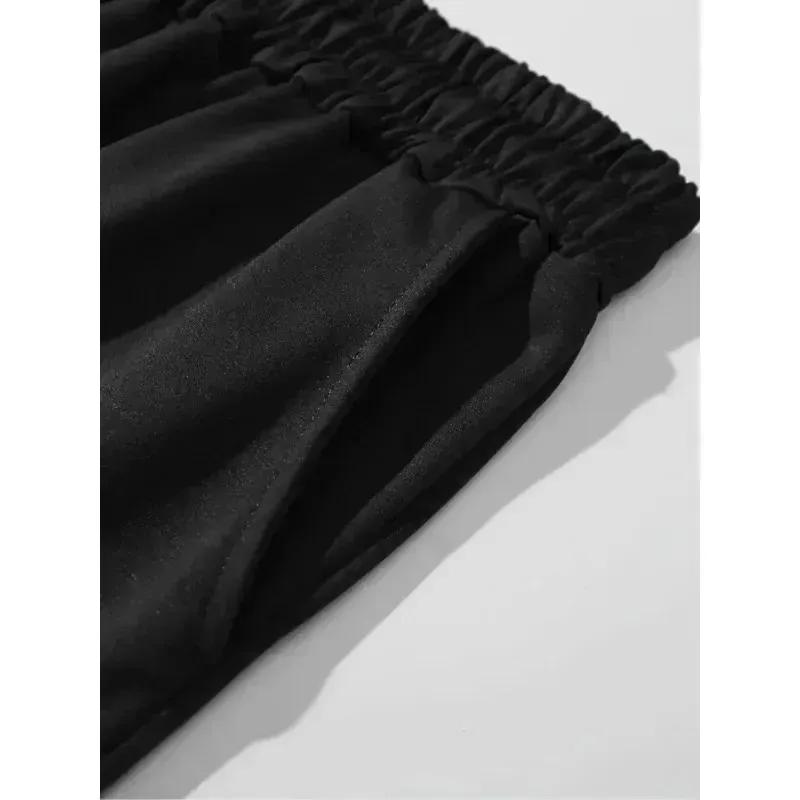 Shorts décontractés de couleur unie pour hommes et femmes, grande taille, avec poches à cordon, adaptés aux sorties décontractées quotidiennes