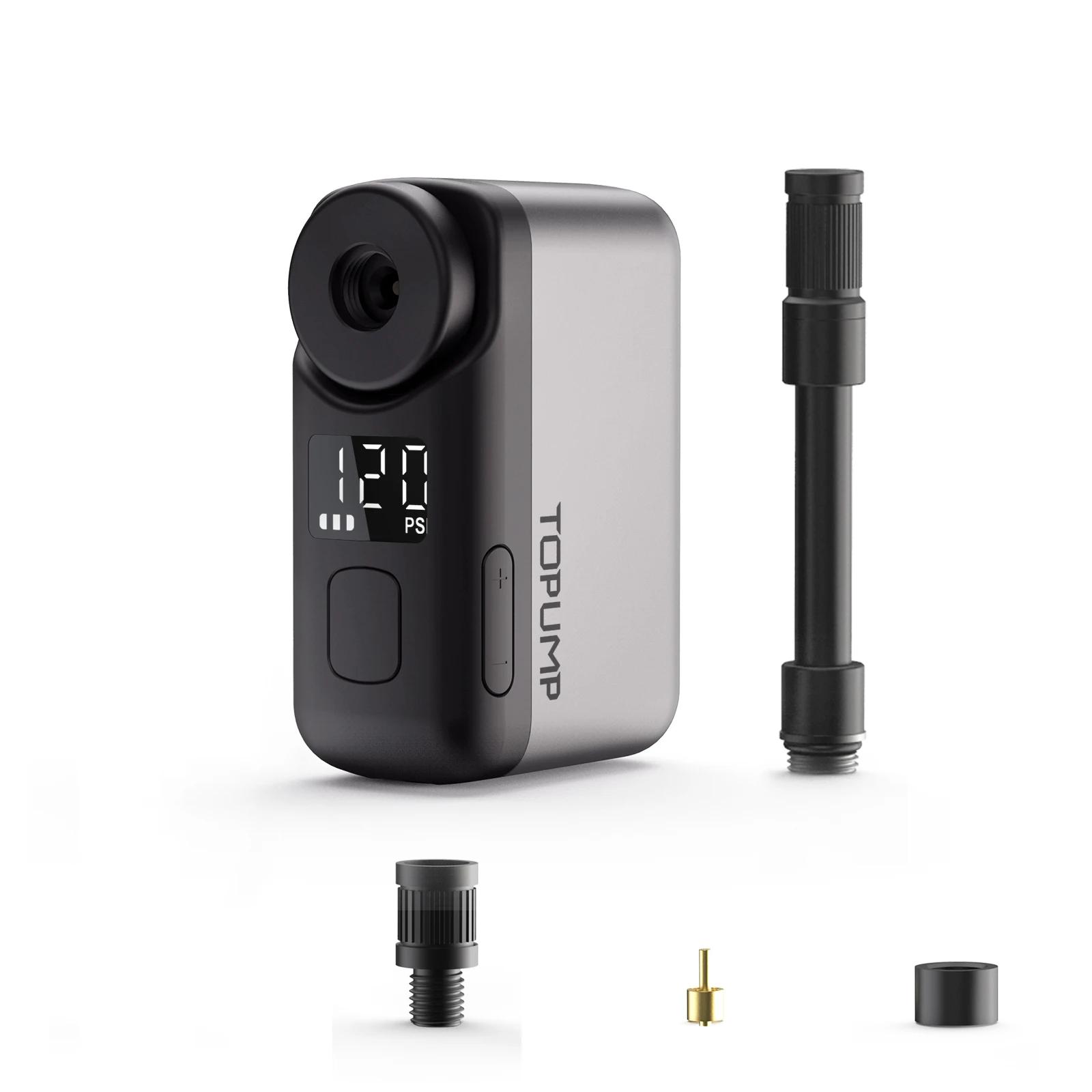 TOPUMP TB2 PRO Mini pompe électrique Portable pour vélo gonfleur de pneus sans fil 120PSI Max 450mAh batterie avec écran charge rapide