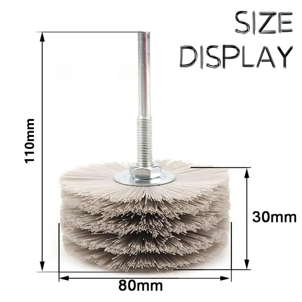 Tête de meulage en fil abrasif en Nylon de 80mm