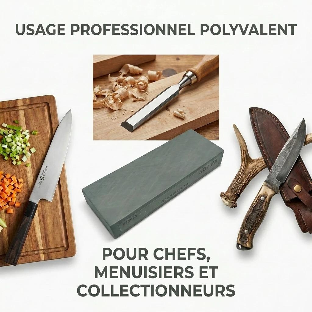 ADAEE Professionnel 12000 # Pierre à aiguiser naturelle de grande taille 200*75*29mm