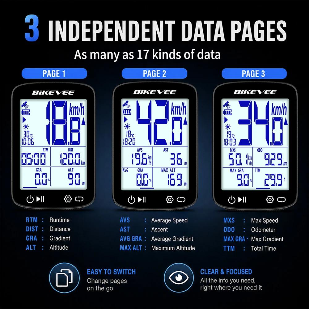 Ordinateur de vélo GPS rechargeable sans fil, compteur de vitesse, odomètre, chronomètre, accessoires pour vélo de montagne et de route