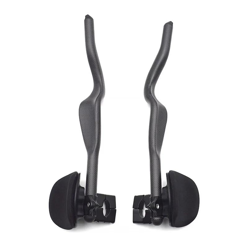 Vélo de route Triathlon temps d'essai 3K repose-vélo entièrement en carbone guidon TT 35 ° Pour extension de guidon Aero avec clip