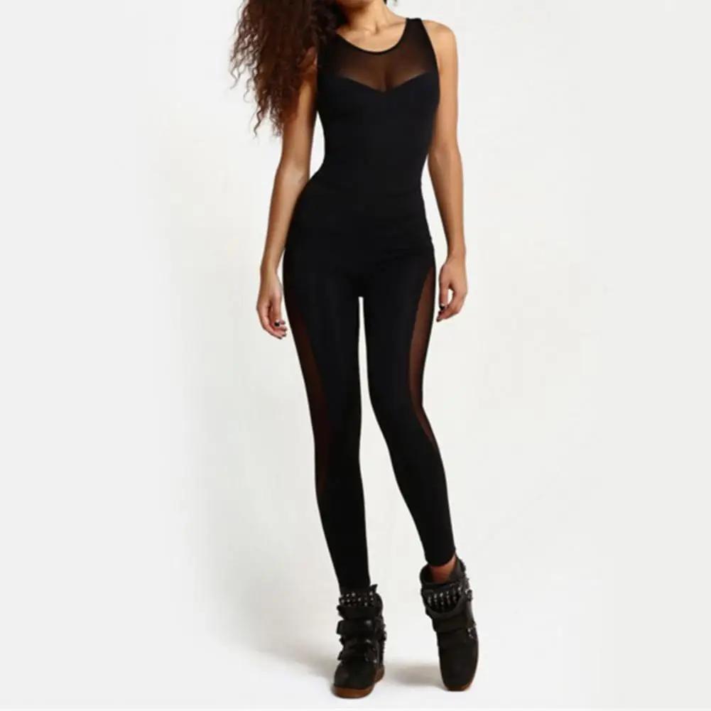 Vêtements de Sport dos nu, combinaison de Sport, survêtement d'entraînement pour femmes, transparent, épaules dénudées, vêtements de Sport, ensemble de Yoga pour femmes, pour salle de Sport