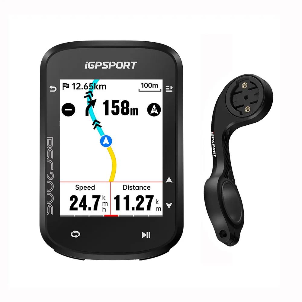 Ordinateur de vélo GPS iGPSPORT BSC200S avec navigation d'itinéraire, écran couleur, compteur de vitesse sans fil, odomètre de cyclisme, Bluetooth et ANT+
