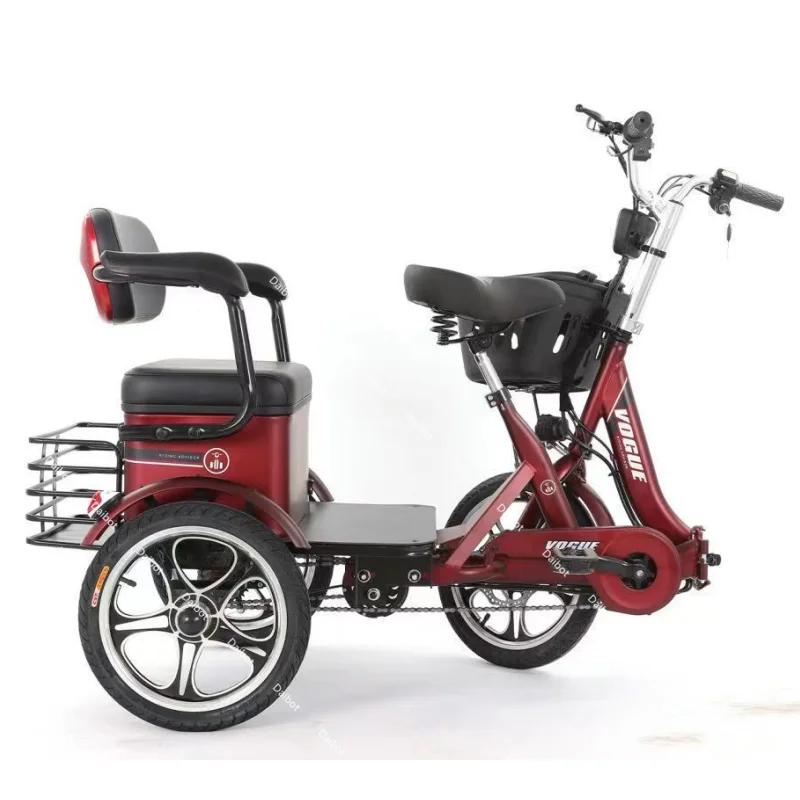Tricycle Électrique Pliant à 3 Roues pour Deux Adultes