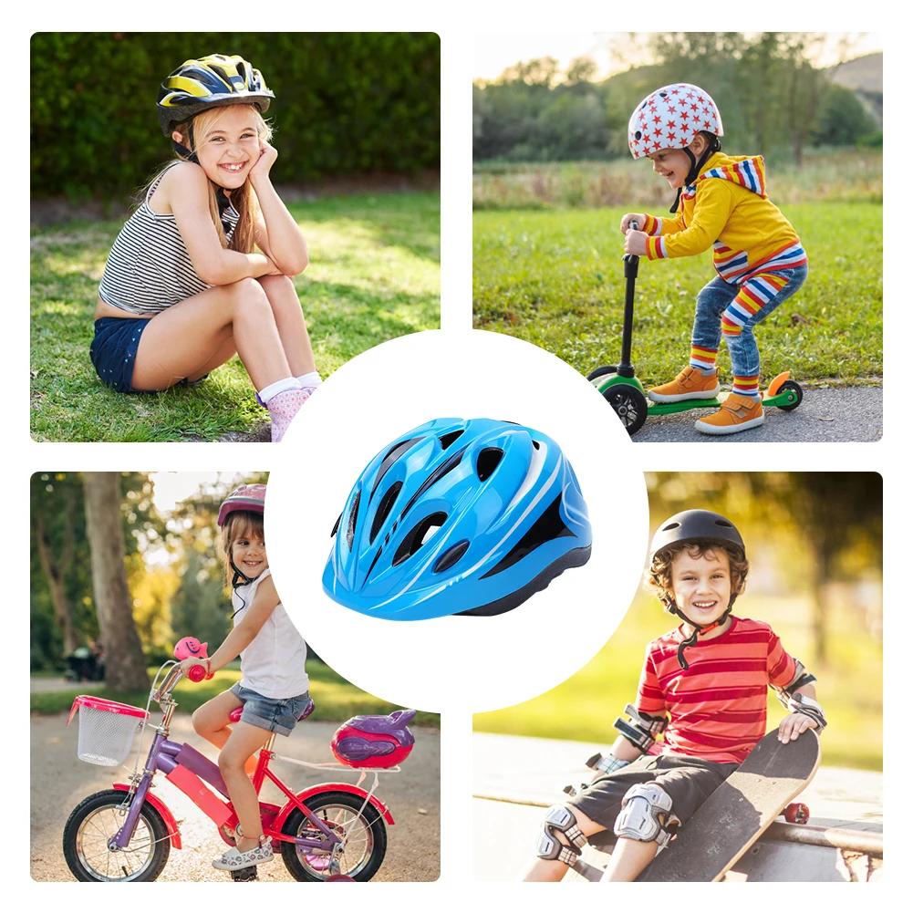 Casque de vélo respirant pour enfants, casques de vélo de route VTT pour enfants, protection sûre, équipement de sauna avec genouillères pour sports de plein air, pièce de sauna