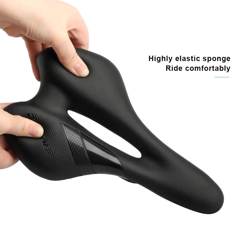Selle de vélo creuse en cuir PU pour hommes et femmes