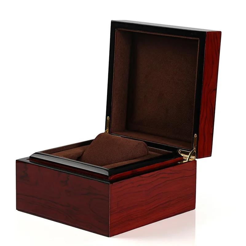 Boîte de rangement pour montre unique, étuis pour montres-bracelets pour hommes, boîtes de montres mécaniques de luxe, vitrine de montre avec oreillers amovibles