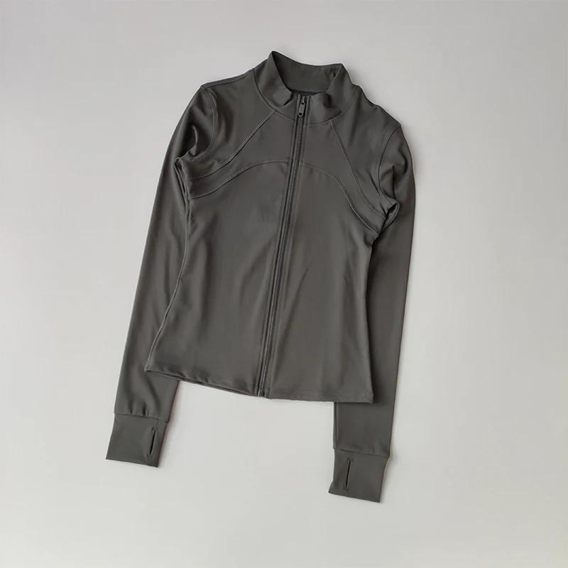 Costume de yoga haut de gamme col montant manches longues coupe vent pour femmes fitness yoga activités extérieures