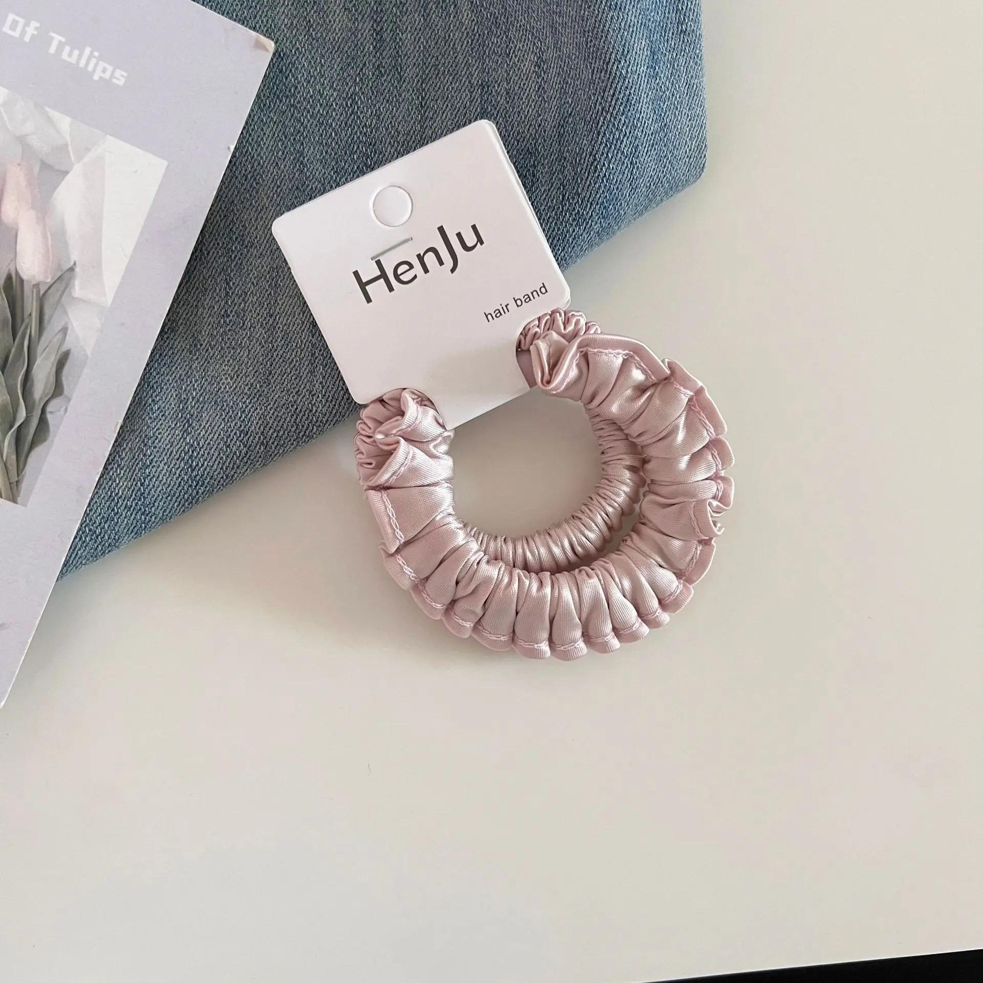 Attaches pour queue de cheval à haute élasticité, paire de liens pour cheveux en satin, bandeaux antidérapants pour femmes et filles, accessoires de mode pour cheveux