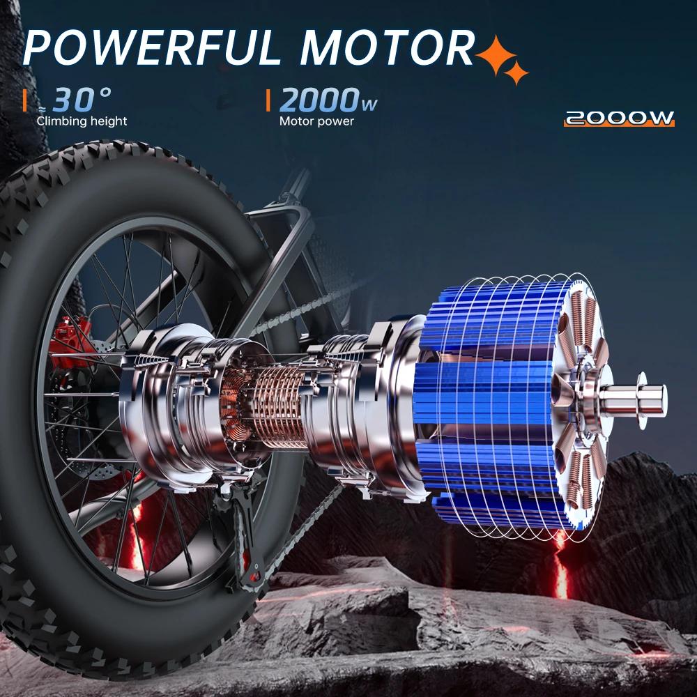 EKX X20 vélo électrique montagne cyclomoteur Ebike 20 pouces gros pneu 2000W 48V 35AH hommes route EBikes vélo électrique pour adultes E BIKE Sans TVA