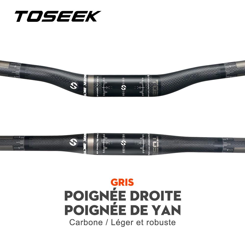 TOSEEK – guidon plat ou montant en carbone pour vtt