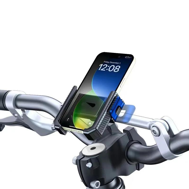 Support de téléphone portable pour vélo et moto, support de téléphone portable pour guidon de vélo, clip de fixation GPS, support antichoc pour téléphones de 4.5 à 7.0 pouces