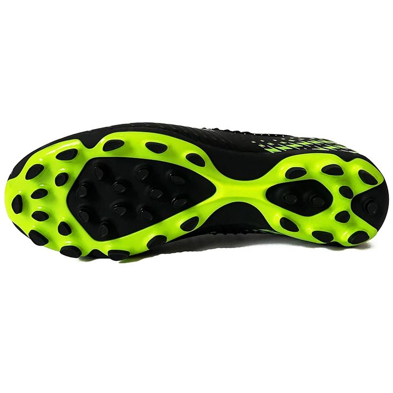 Crampons de football pour hommes et jeunes - Baskets d'entraînement en tricot respirantes