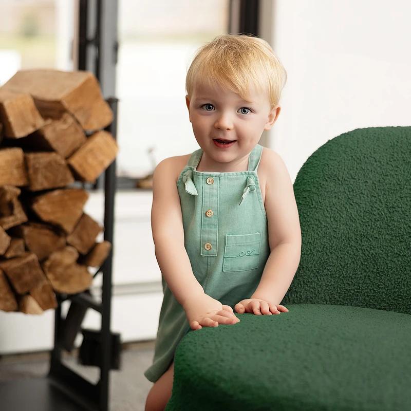 Collection Ali Co SS26 Green Denim : vêtements en coton pour garçons et filles, robes, jupes, chemises et salopettes - RE-EN STOCK LE DÉBUT DU MAI