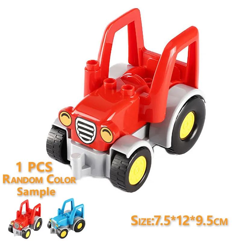 Remorque voiture moto bateau gros blocs de construction Collocation véhicule accessoire enfant bricolage jouets compatibles avec Duploed ensemble cadeau