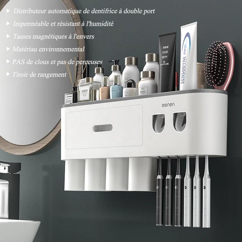 Support de brosse à dents à Adsorption magnétique inversée