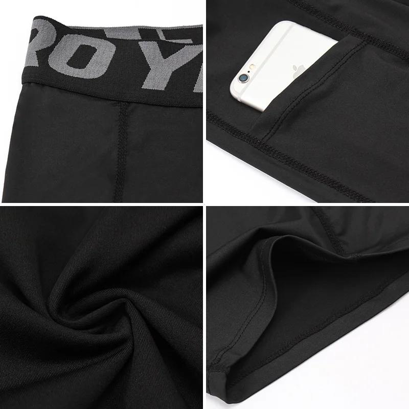 Short de compression homme course poche séchage rapide entraînement fitness sport