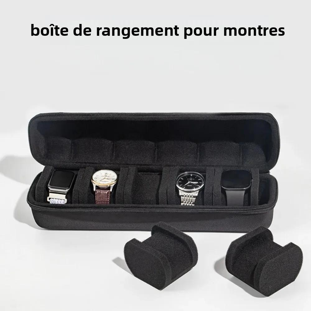 Boîte de rangement et présentoir pour montres, étui de voyage portable, organisateur de bureau pour les passionnés de montres, cadeau