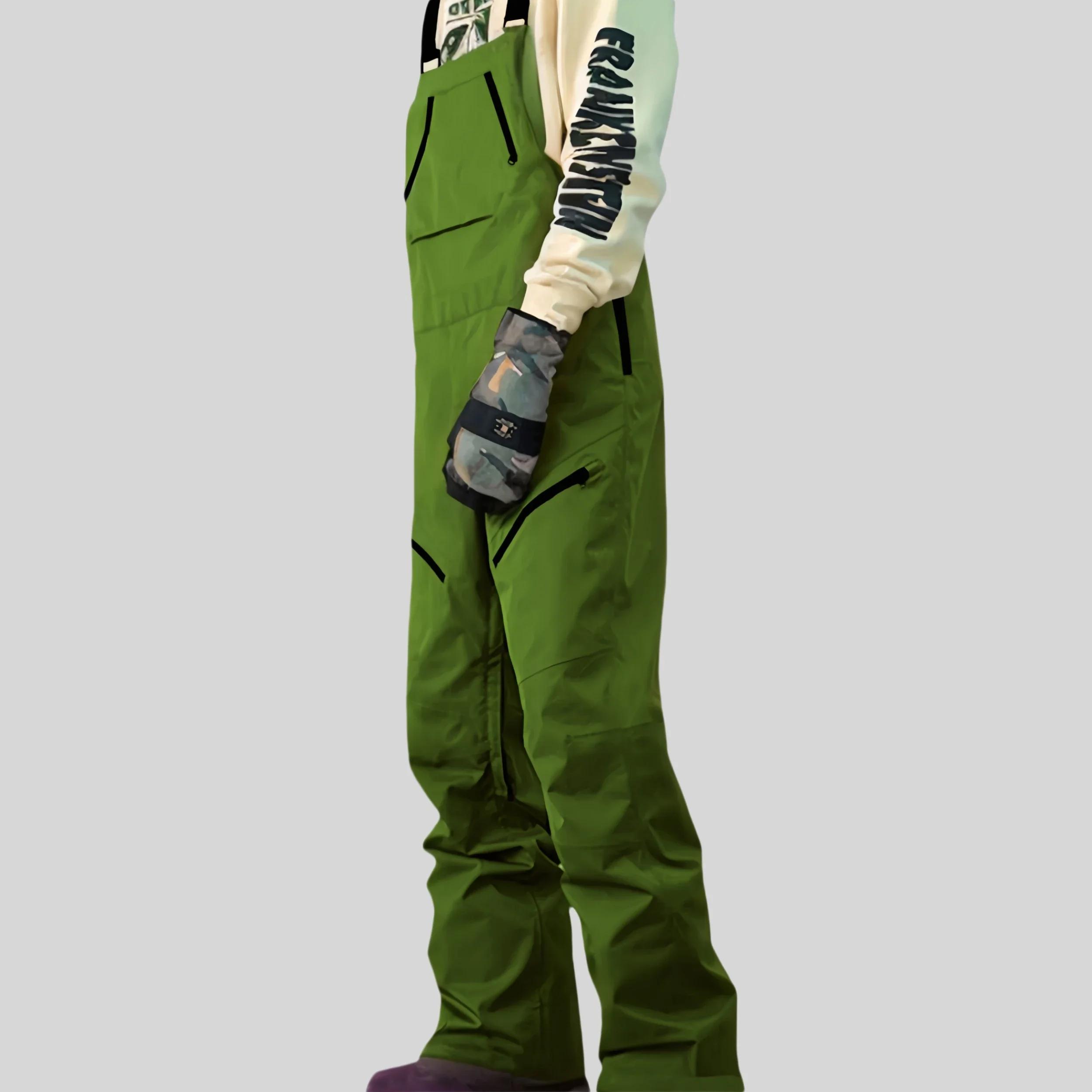 Pantalon de ski coupe-vent imperméable pour homme, salopette de ski Fjadt, vêtements de sport à bretelles, extérieur, hiver, 2025, 506