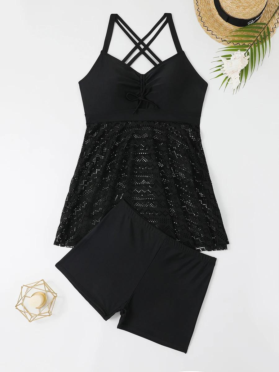 Robe de plage 2 pièces grande taille pour femmes - Maillot de bain élégant été 2024