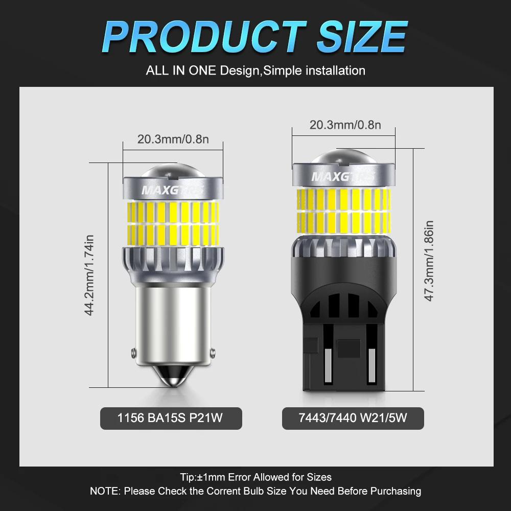 2x T20 Led W21W 7440 DRL tour inverse unique feu stop 3570 voiture Led ampoule 1156 BA15S P21W R5W Led feux de secours