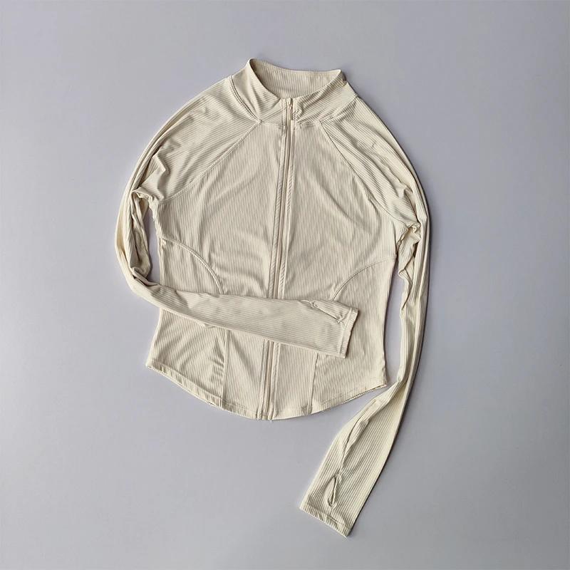 Manteau de sport ajusté femme - Veste élastique à séchage rapide pour yoga fitness et extérieur automne