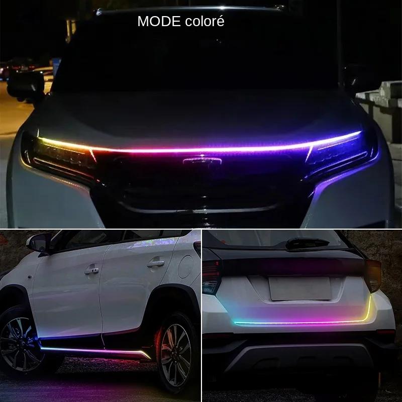 SEAMETAL12V Led feux de capot de voiture bande de phare Flexible lampes d'ambiance multicolores