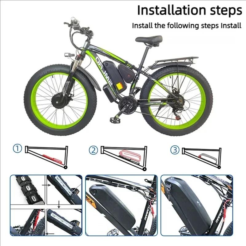 + pour moteur vélo de montagne électrique 36V 48V 52V batterie Hailong 20Ah 30Ah avec BMS