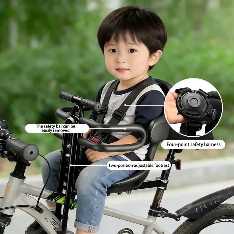 Siège de vélo pour bébé, siège de vélo pour tout-petit, fixation pour vélo adulte, siège de vélo avant pour enfants de 1 à 3 ans, siège de vélo pour enfants