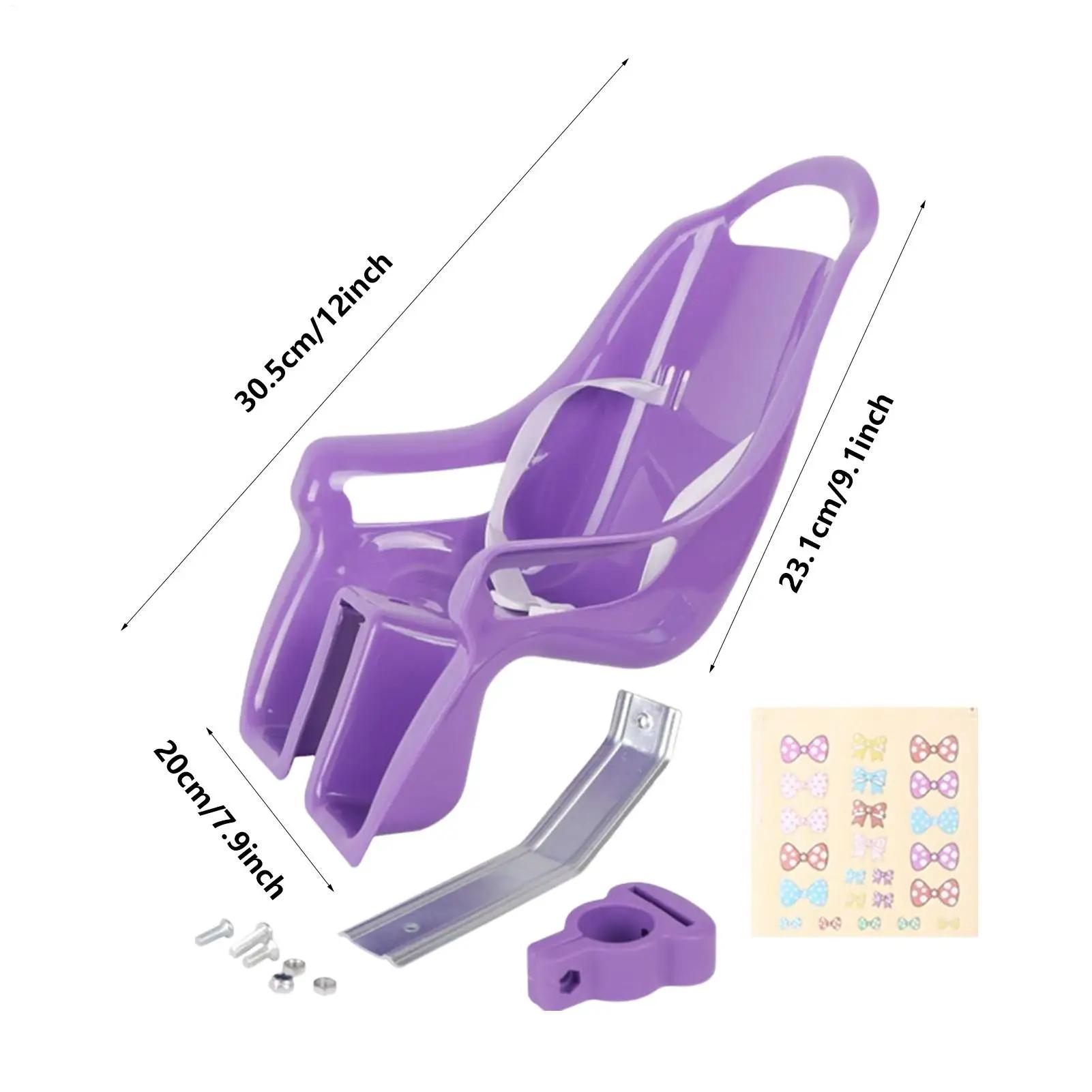 Siège de vélo pour poupée, porte-poupée pour vélo de fille avec autocollants DIY, décoration de vélo pour enfants, siège de vélo universel pour poupée, apporte du plaisir