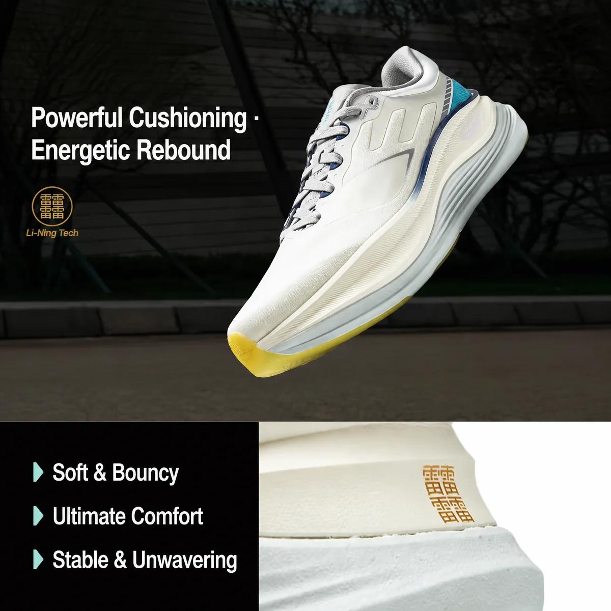 Chaussures de course LiNing YUEYING 5 PRO pour hommes avec amorti optimisé et embout large SUPER BOOM