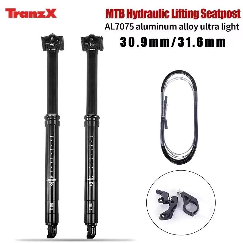 Tranz-x tige de selle compte-gouttes routage de câble interne 30.9mm levage hydraulique 150mm voyage montagne vélo