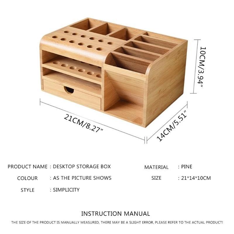 Boîte rangement multifonctionnelle en bois