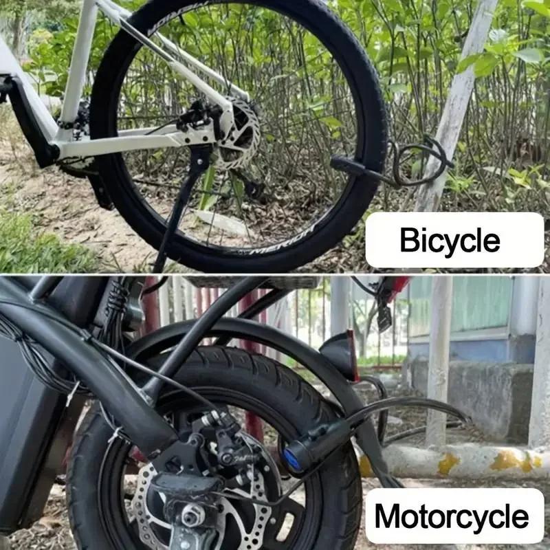 Serrure de chaîne de moto robuste, antivol en métal avec 2 clés pour une sécurité maximale et un renfort du vélo